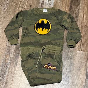 Lola + The Boys Olive Camo Sweatshirt pant set